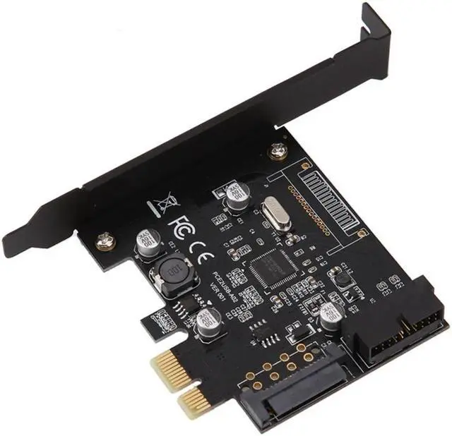 Main image of PC PCI-E Express PCI-E 19pin USB 3.0 Connector and 15-pin SATA Power Expansion Card PCIE Controller Adapter Add On Cards