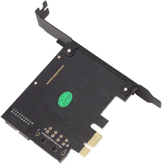 Alt view image 4 of 6 - PC PCI-E Express PCI-E 19pin USB 3.0 Connector and 15-pin SATA Power Expansion Card PCIE Controller Adapter Add On Cards