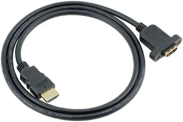 Alt view image 4 of 5 - Gold Plated HDMI Extension Cable Male to Female With Screw Panel Mount  V1.4 1080P For PSP HDTV  30cm 50cm 1m 1.5m