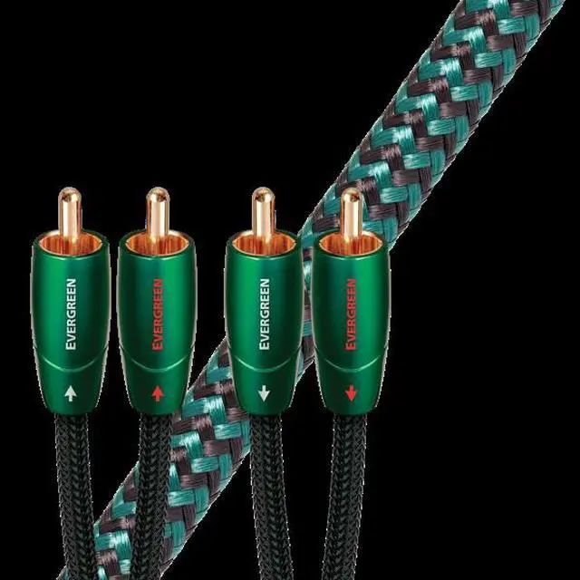 Alt view image 2 of 6 - AudioQuest Evergreen RCA Male to RCA Male Cable - 3.28 ft. (1m)