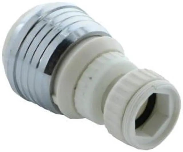 Alt view image 3 of 3 - Aqua Plumb, C0805W, Premium Swivel Stream Aerator, White Plastic/Chrome 360' Swivel Spray