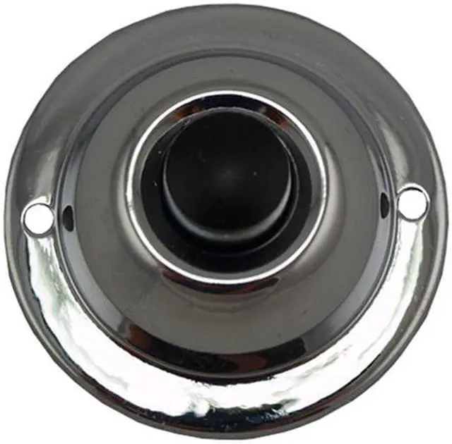 Main image of Lee Electric, BC200C, Chrome, Wired Classic 1-3/4" Round Push Button, With Black Button For Bell