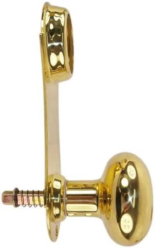 Alt view image 2 of 3 - Marks K21AC/3 Polished Brass US3 Solid Unilock Knob / Plate Assembly Kit Thru Bolted, Replacement For Marks Mortise 21AC Ornamental Iron Gate Door Lock