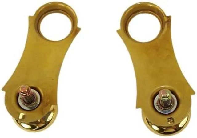 Alt view image 3 of 3 - Marks K21AC/3 Polished Brass US3 Solid Unilock Knob / Plate Assembly Kit Thru Bolted, Replacement For Marks Mortise 21AC Ornamental Iron Gate Door Lock