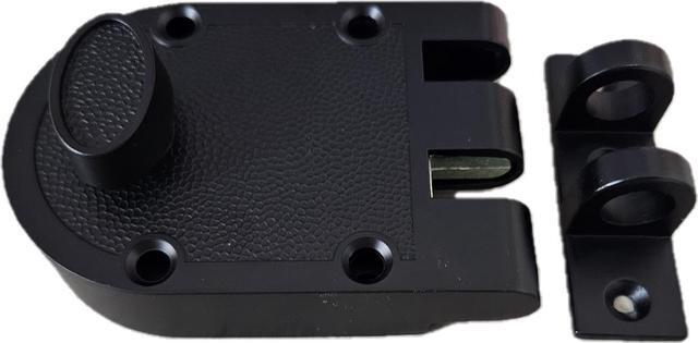 Alt view image 3 of 4 - Tuff Stuff 167BK Black Finish Jimmy Proof Single Cylinder Deadlock Deadbolt With Flat Strike