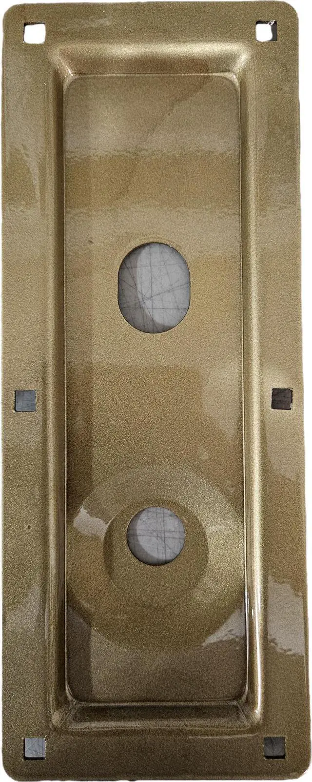 Alt view image 2 of 3 - Progressive 1044BP, 1/4" High, 4" X 10", Glossy Gold Bake Kote, Mortise Lock Cylinder Guard Plate