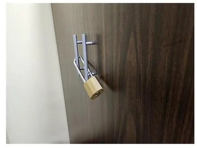 Alt view image 4 of 4 - MEDECO 55 series brass finish 5 INCH shackle padlock 1-3/4" wide body with High Security Original (00) Keyway
