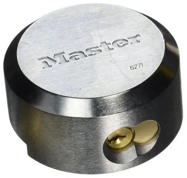 Alt view image 2 of 2 - Master Lock 6271 2-7/8-inch Solid Steel Hidden Shackle Chrome Plated KEYED ALIKE