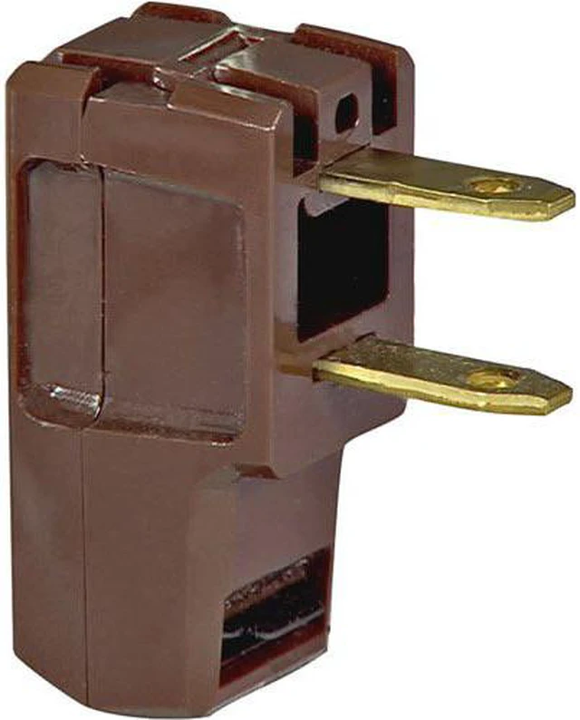 Main image of Cooper Wiring Devices, BP2600B, 15A, 125V, Brown Right Angle Quick Attach Plug
