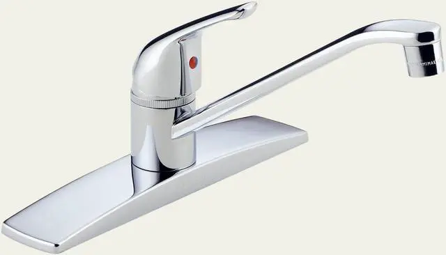 Main image of Peerless, P10, Polished Chrome, Single Lever Handle Metallic Kitchen Faucet