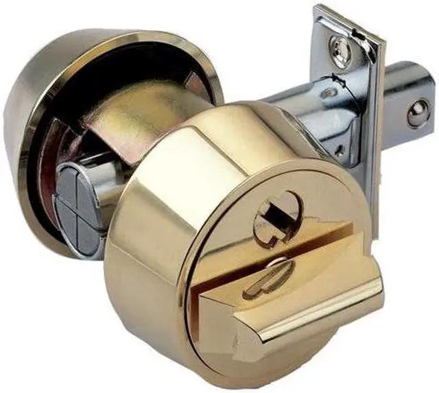 Alt view image 2 of 2 - Mul-t-lock HDC-05-206 Hercular Double Cylinder Captive key deadbolt, Brass, HIGH SECURITY, INTERACTIVE + 206 KEYWAY