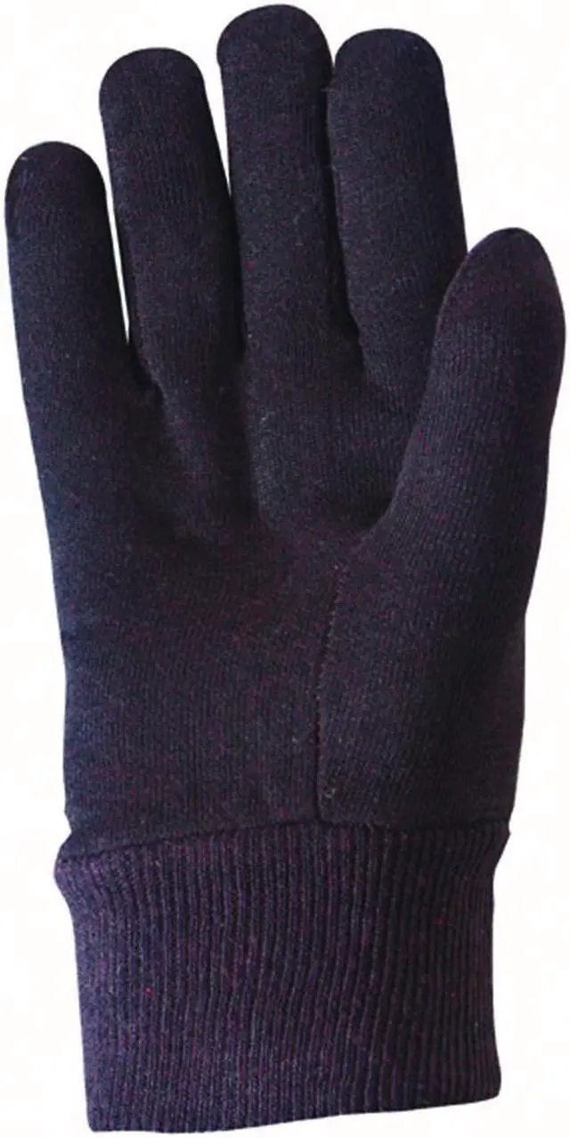 Alt view image 2 of 5 - Wells Lamont 508LF Men's Poly Cotton Blend, Gardening Brown Jersey Gloves with Straight Thumb, Large, 3-Pairs