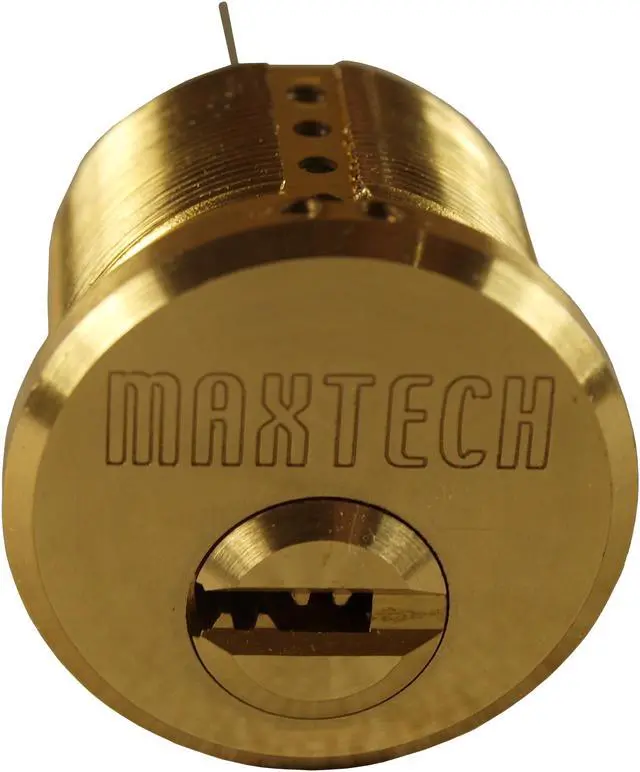 Alt view image 4 of 4 - Maxtech Lock (Like Mul-T-Lock), Rim/Mortise 1-1/8" Cylinder Combo (Interchangeable) Solid Brass US3 Finish, HIGH SECURITY, 006 KEYWAY