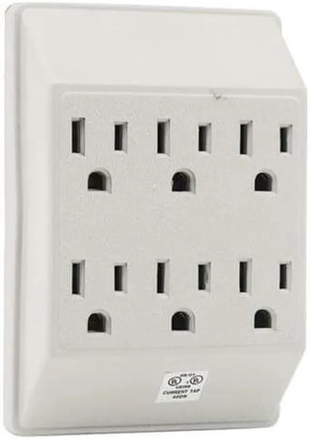 Main image of Power Play Products PPP, PP-16000TW, White, 6 Outlet Wall Tap