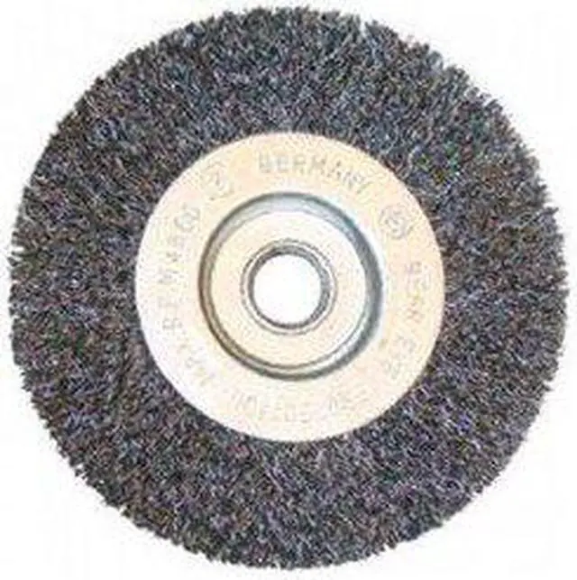 Main image of Disston Master Mechanic, 842867, 6", Coarse, Crimped Wire Wheel, 5/8" To 1/2" Arbor Size