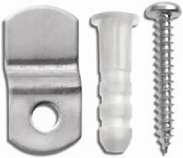Main image of OOK Impex Systems, 50221, 12 x 4 Pack (total of 48 pieces), 1/4", Metal Mirror Holders With Screws & Anchors