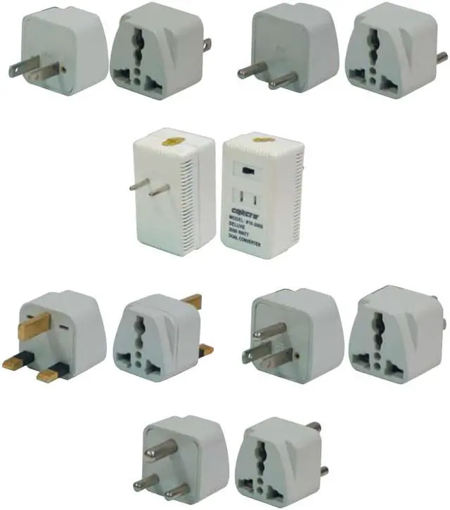 Main image of CONECT IT, 10-165, FOREIGN TRAVEL 2000 WATT VOLTAGE CONVERTER 5 PLUG ADAPTER KIT