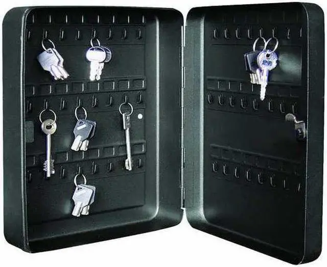 Main image of TSS, KC48, Black, Metal Key Cabinet With Cam Lock 48 Key Capacity