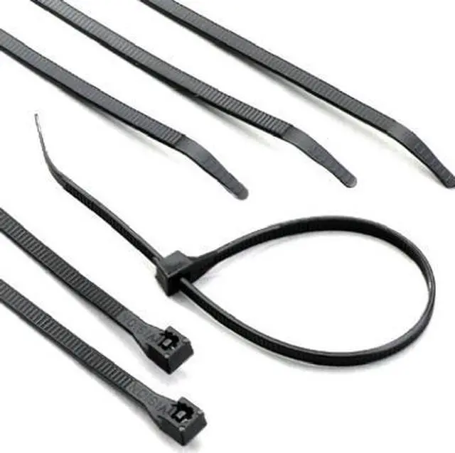 Main image of KC Professional, 97087, 100 Pack, 6" Black Cable Tie, Nylon, 18 LB Tensile Strength