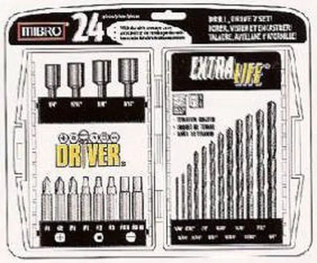 Main image of Master Mechanic, 647372, 24 Piece Titanium Drill & Drive Set, With Case