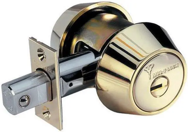 Main image of Mul-t-lock, HD2-05, Brass, Hercular Double Cylinder Deadbolt, Key On Both Sides, HIGH SECURITY, 006 KEYWAY