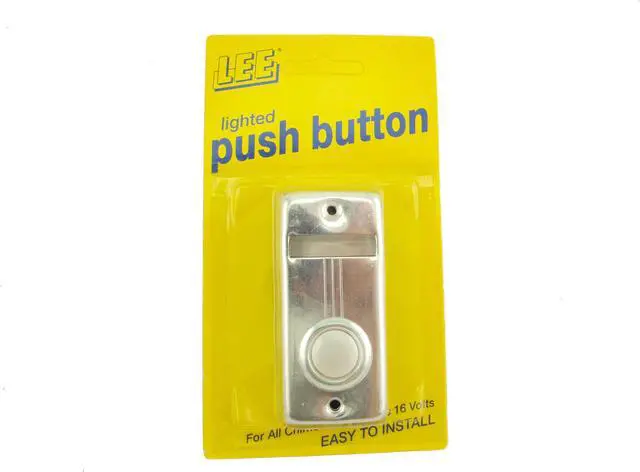 Main image of Lee Electric, BC267LS, Silver, Wired Single Lighted Push Button With Name Plate, 2-7/8" X 1-3/8" For Bell