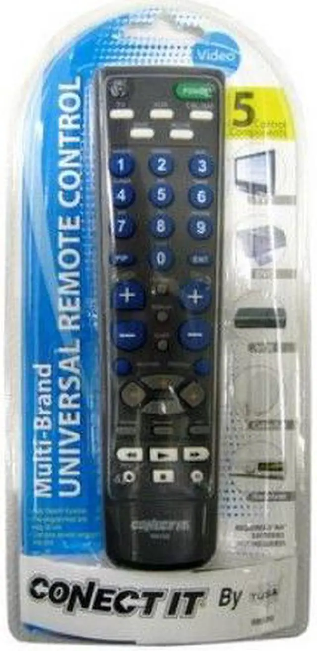 Alt view image 2 of 2 - CONECT IT, RM500, 5 Device, Black, Multi Function Brand Universal Remote Control