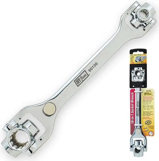 Main image of Ivy Classic, 60100, 10" Long, 16 in 1 Socket Wrench, Most Popular SAE & Metric