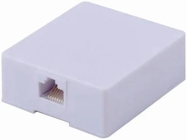 Main image of CONECT IT, CPD-50506, Cat 5, RJ45, White, Surface Mounted, Wall Jack For Ethernet Cables