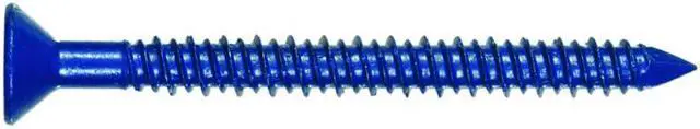 Main image of Tuff Stuff, 50171, Tapcon, 12 Pack, 1/4" x 2-3/4" Phillips Flat Head Concrete Screw Anchor Blue