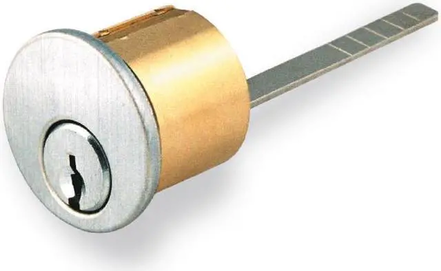 Alt view image 2 of 2 - TSS, TSS20151D, (Segal 7050 Like), 26D Satin Chrome, Solid Brass Replacement 1-1/16" Rim Cylinder Lock, Schlage Keyway