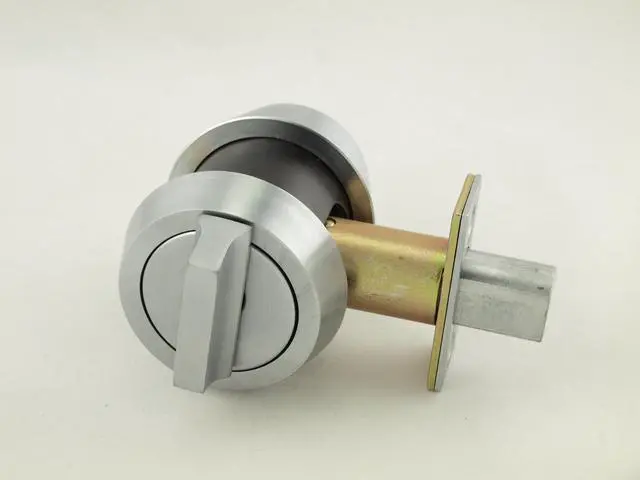 Alt view image 2 of 2 - Maxtech, (Mul-t-lock Hercular HD1-26D Like) Satin Chrome, Single Cylinder Deadbolt With Thumb Turn, HIGH SECURITY, 006 KEYWAY