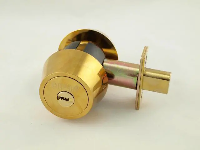 Main image of Maxtech, (Mul-t-lock Hercular HD1 Like) Polished Brass US3, Single Cylinder Deadbolt With Thumb Turn, HIGH SECURITY, 006 KEYWAY