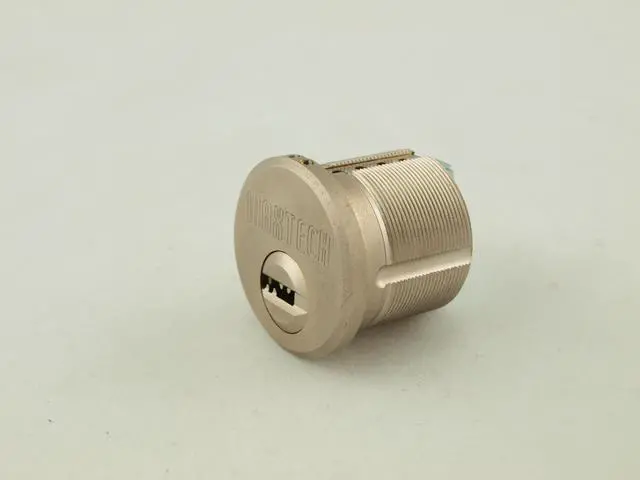 Alt view image 3 of 3 - Maxtech Lock (Like Mul-T-Lock), Solid Rim/Mortise 1-1/8" Cylinder Combo (Interchangeable) Satin Nickel US32D Finish, HIGH SECURITY, 006 KEYWAY