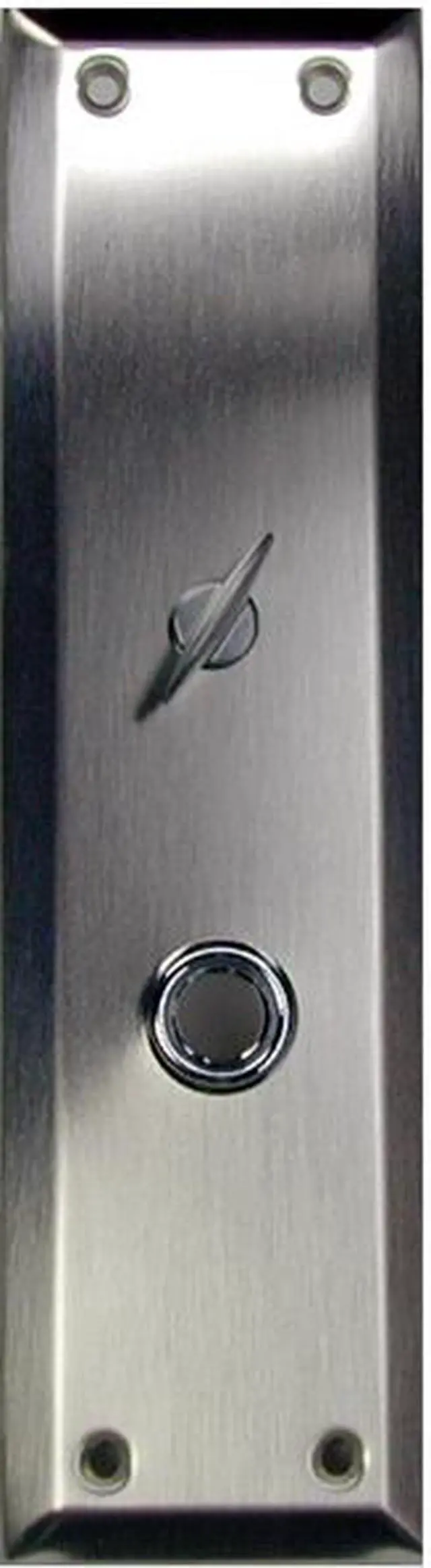 Main image of Tuff Stuff, 3003DC, Satin Chrome 26D, Escutcheon Plate 2-1/4" X 7" Knob Hole And Thumb Turn, For Marks Surface Mount Mortise Lock
