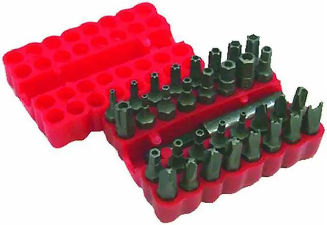 Alt view image 2 of 2 - Tuff Stuff TP35KIT 35 Piece Tamper Resistant Insert Bit Assortment Set Security Kit, Spanner Bits, Tri Wing Bits, Four Wing Bits, Hex Bits, Torx Bits
