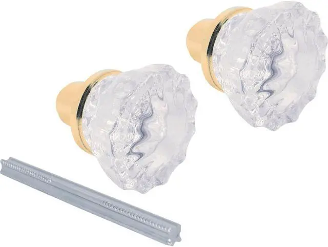 Main image of First Watch 1144-W (Like Ilco AG30) Clear Acrylic Replacement Knobs That Looks Like Crystal Glass With Square Spindle Drive And Set Screws