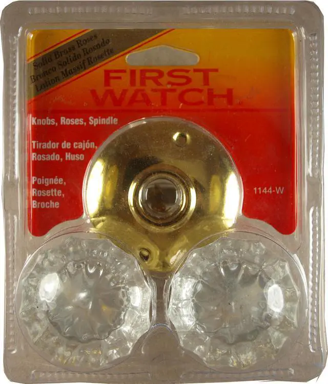 Alt view image 2 of 2 - First Watch 1144-W (Like Ilco AG30) Clear Acrylic Replacement Knobs That Looks Like Crystal Glass With Square Spindle Drive And Set Screws