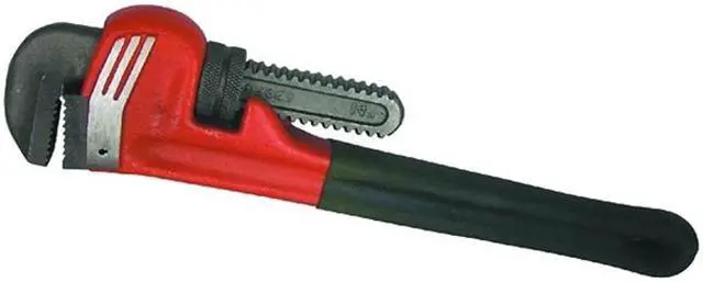 Main image of Tuff Stuff, 53501, 8" Heavy Duty Black Grip Straight Pipe Wrench