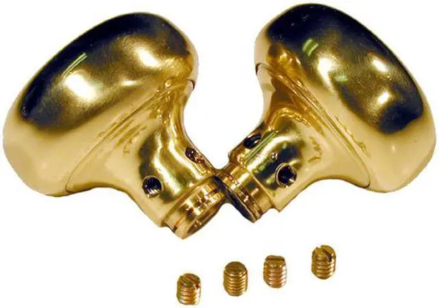 Alt view image 2 of 2 - Progressive, 2600, Polished Brass US3, 2-1/4" Solid Brass Door Knob Set With Spindle For Marks Surface Mount Mortise Lockset & More