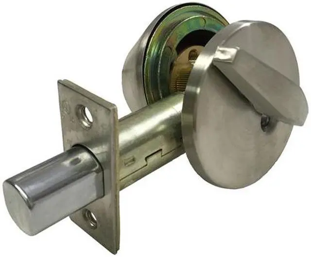 Alt view image 2 of 4 - Ultra Hardware, 43740, Stainless Steel Finish, Grade 2 Heavy Duty Single Cylinder Commercial Deadbolt Lock 2-3/4" Backset Latch Square Bolt, SC4 Keyway