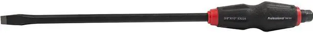 Main image of Tuff Stuff, 53028, 3/8" X 10" Heavy Duty Hex Long Shaft Slotted Screwdriver Screw Driver With Hex Hammer Head