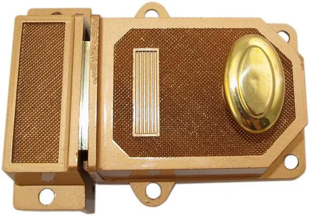 Main image of Wilson 6274 Massive Surface Bolt Rim Deadlock Jumbo Solid Brass Single Cylinder With Square Deadbolt