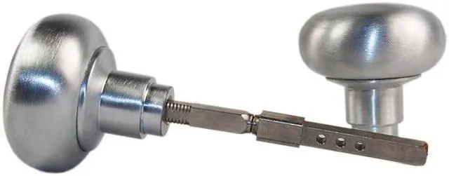 Alt view image 4 of 4 - Progressive 3600/26D Satin Chrome 26D Heavy Duty Door Knob And Spindle Thats Approximately 1 lb Of Solid Brass