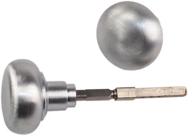 Alt view image 3 of 4 - Progressive 3600/26D Satin Chrome 26D Heavy Duty Door Knob And Spindle Thats Approximately 1 lb Of Solid Brass