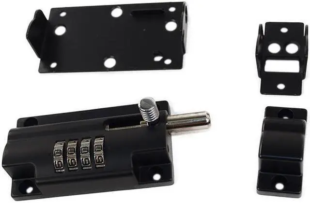Alt view image 3 of 3 - Maxtech CK-1118 Black Keyless 4 Dial Combination Sliding Bolt Lock