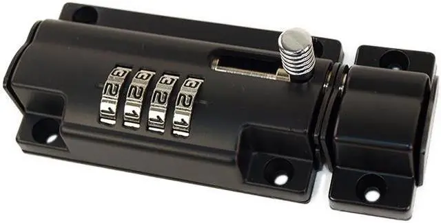 Main image of Maxtech CK-1118 Black Keyless 4 Dial Combination Sliding Bolt Lock