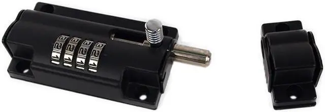 Alt view image 2 of 3 - Maxtech CK-1118 Black Keyless 4 Dial Combination Sliding Bolt Lock