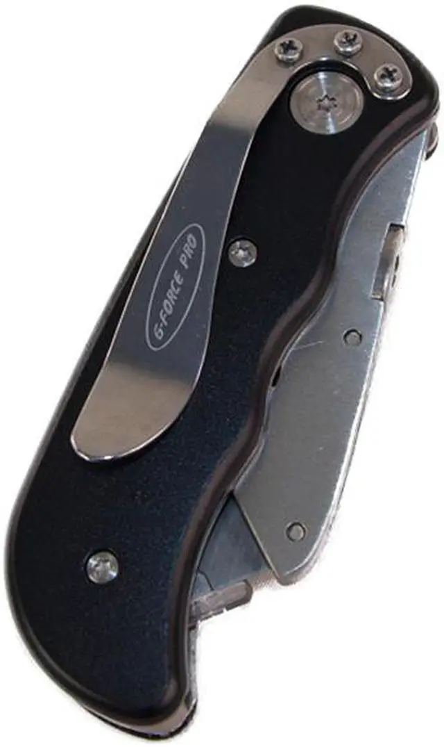 Alt view image 5 of 7 - G-Force 24214 Classic Folding Utility Knife With Belt Clip Push Button And Carrying Case (1 Assorted Color Per Order)