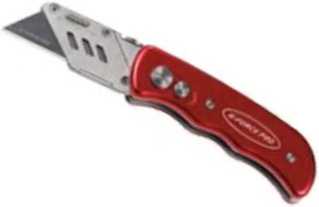 Alt view image 2 of 7 - G-Force 24214 Classic Folding Utility Knife With Belt Clip Push Button And Carrying Case (1 Assorted Color Per Order)
